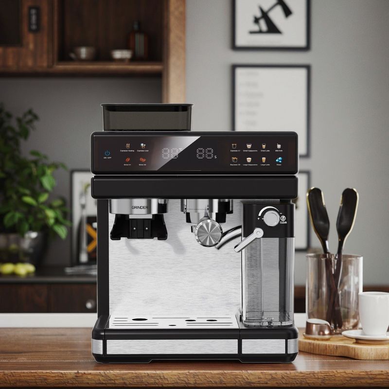 Macchina elettrica per caffè Espresso professionale potente pompa di pressione 15/20 bar macina per latte cappuccino fatta di plastica durevole