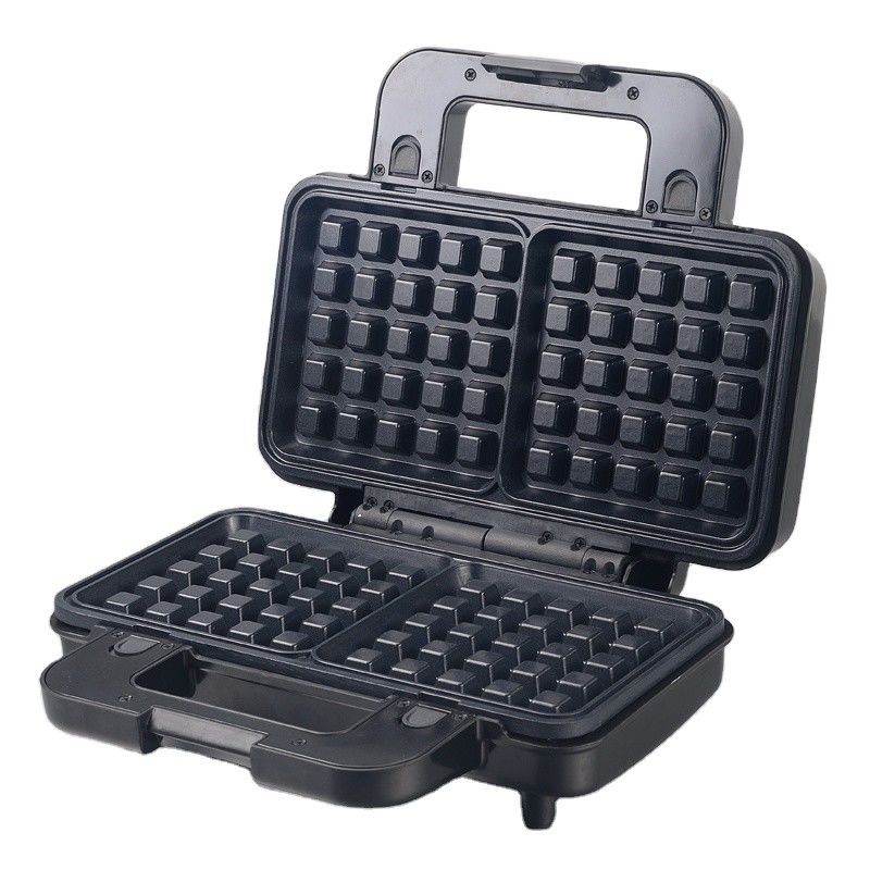 Non Stick PTFE Rivestimento 2 fette Waffle Maker con smontabile panino e pancake Maker