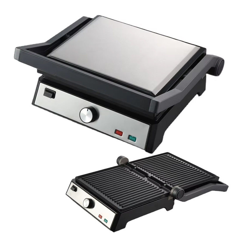 Connessione elettrica BBQ Grill senza fumo Apparecchio per cucina domestica Staccabile 4/6 Fregate Panini Maker