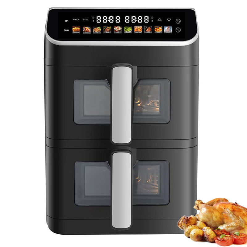 Dual Stack 12 Color Presets 6+6l Electric Digital Air Fryer Sync Dual Cook Function con opzione di tipo forno a finestra visibile