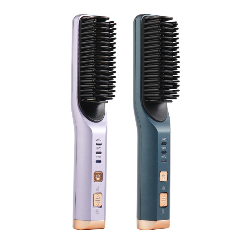 ANBOLIFE Mini strettulatore per capelli senza fili ricaricabile con piastre di ceramica per uso domestico
