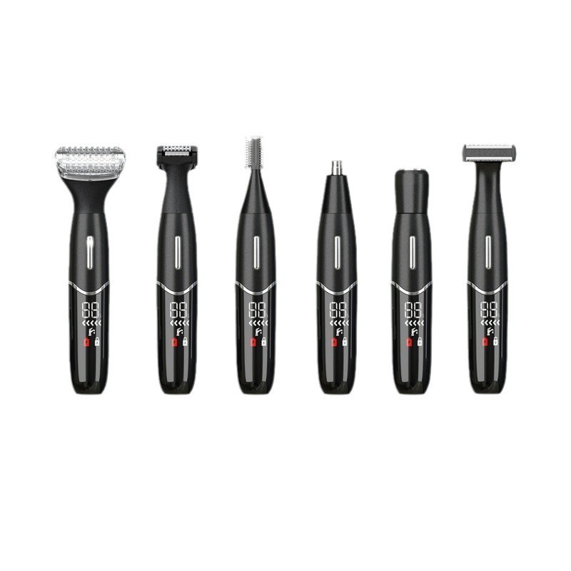 Rasoio elettrico ricaricabile USB con batteria da 600mAh e 90 minuti di autonomia, lame in acciaio inossidabile, rifinitore personale